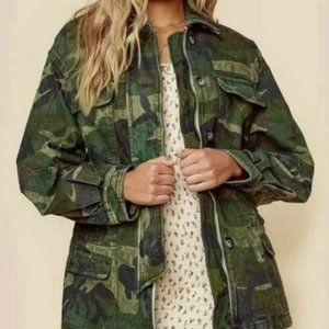 Seize The Day Green Camo Jacket Sz 